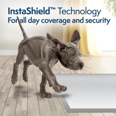 Show full view: Simple Solution FragranceSmart Odor Control Green Tea Fragrance Odor Neutralizer with Wetness Indicator Puppy Training Pads, 100 count slide 4 of 8