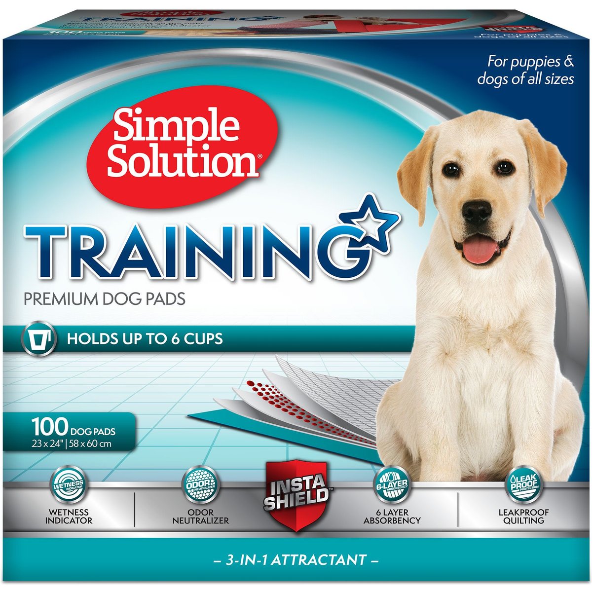 Simple Solution Original Training Pads, 23" x 24", 100 count
