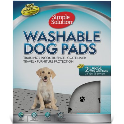 Simple Solution Simple Solution Washable Dog Pee Pads, 34x36-in, 2 count