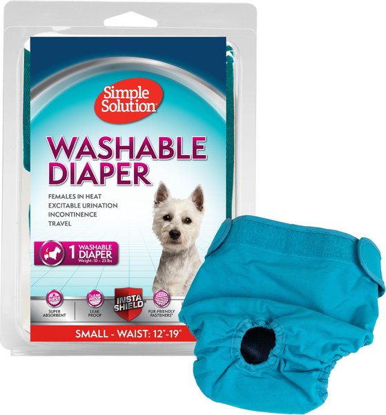 Show full view: Simple Solution Washable Female Dog Diaper, Small: 12 to 19-in waist slide 1 of 10