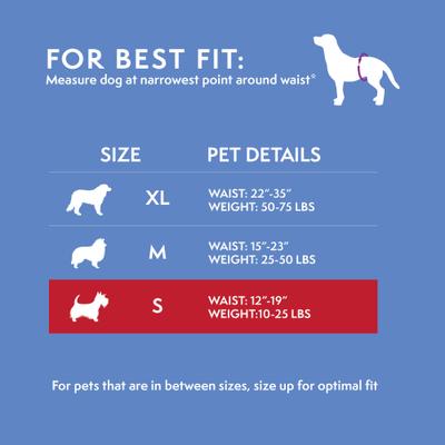 Show full view: Simple Solution Washable Female Dog Diaper, Small: 12 to 19-in waist slide 4 of 10