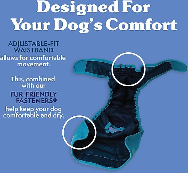 Show full view: Simple Solution Washable Female Dog Diaper, Small: 12 to 19-in waist slide 6 of 10