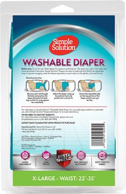 Show full view: Simple Solution Washable Female Dog Diaper, X-Large: 22 to 35-in waist slide 2 of 10
