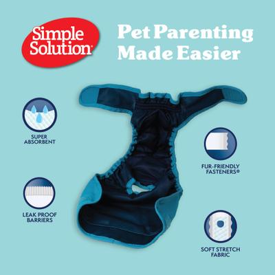 Show full view: Simple Solution Washable Female Dog Diaper, X-Large: 22 to 35-in waist slide 3 of 10