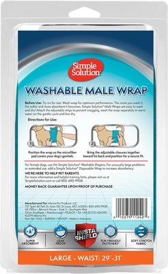 Show full view: Simple Solution Washable Male Dog Wrap, Large: 29 to 35-in waist slide 2 of 10