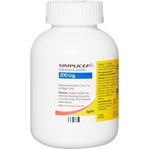 Simplicef (Cefpodoxime Proxetil) Tablets for Dogs, 200-mg, 1 tablet