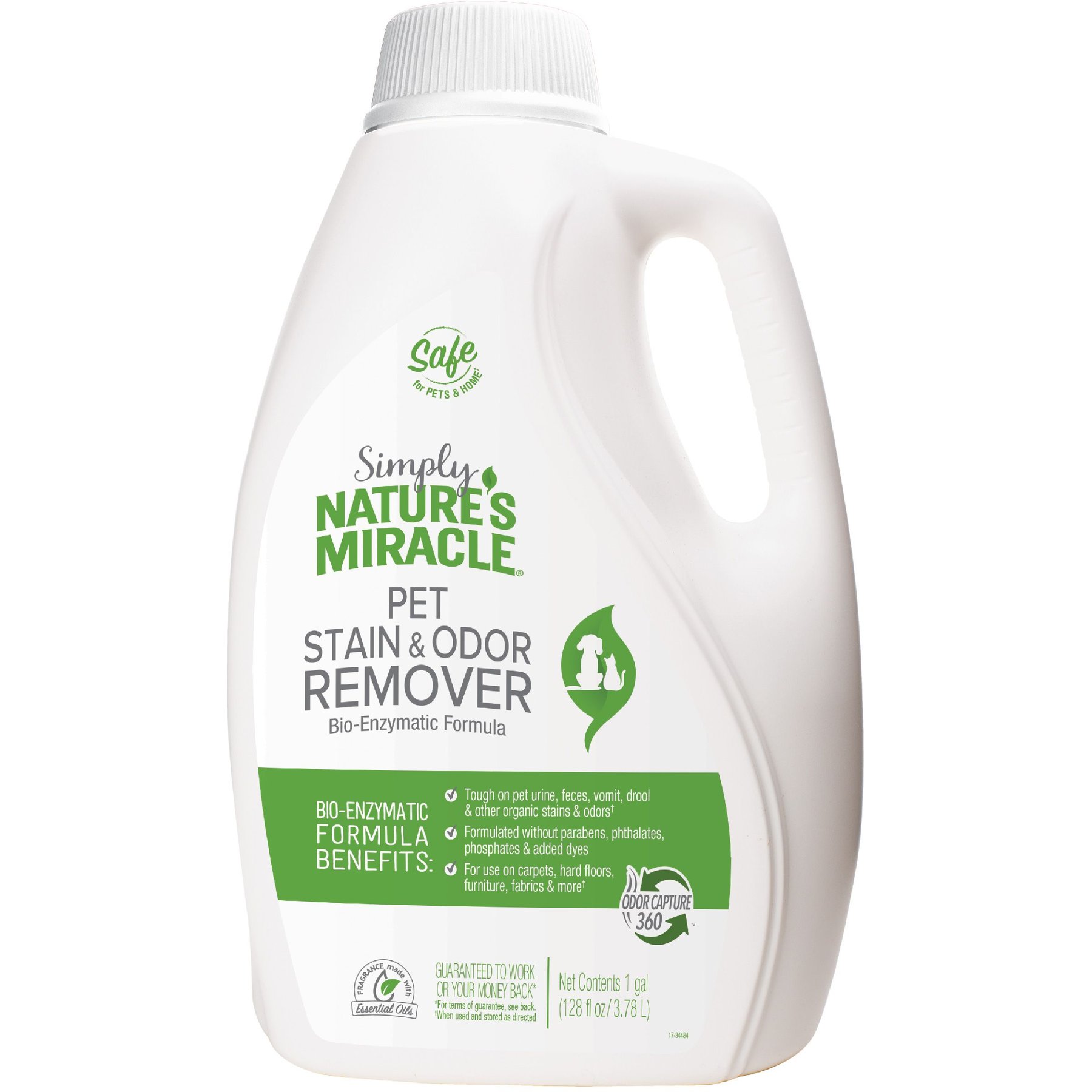 Simply Nature's Miracle Pet Stain & Odor Remover, 128-fl oz bottle