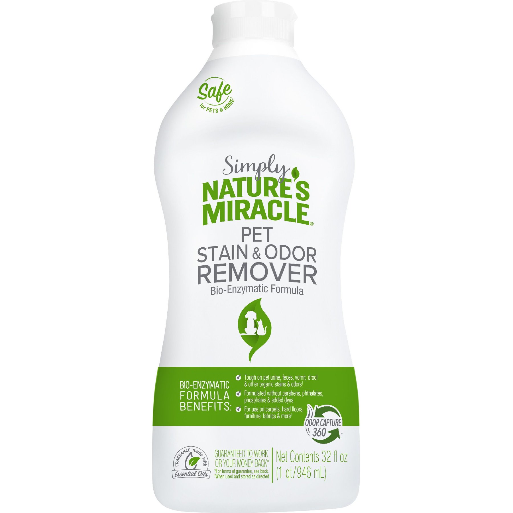 Simply Nature's Miracle Pet Stain & Odor Remover, 32-fl oz bottle