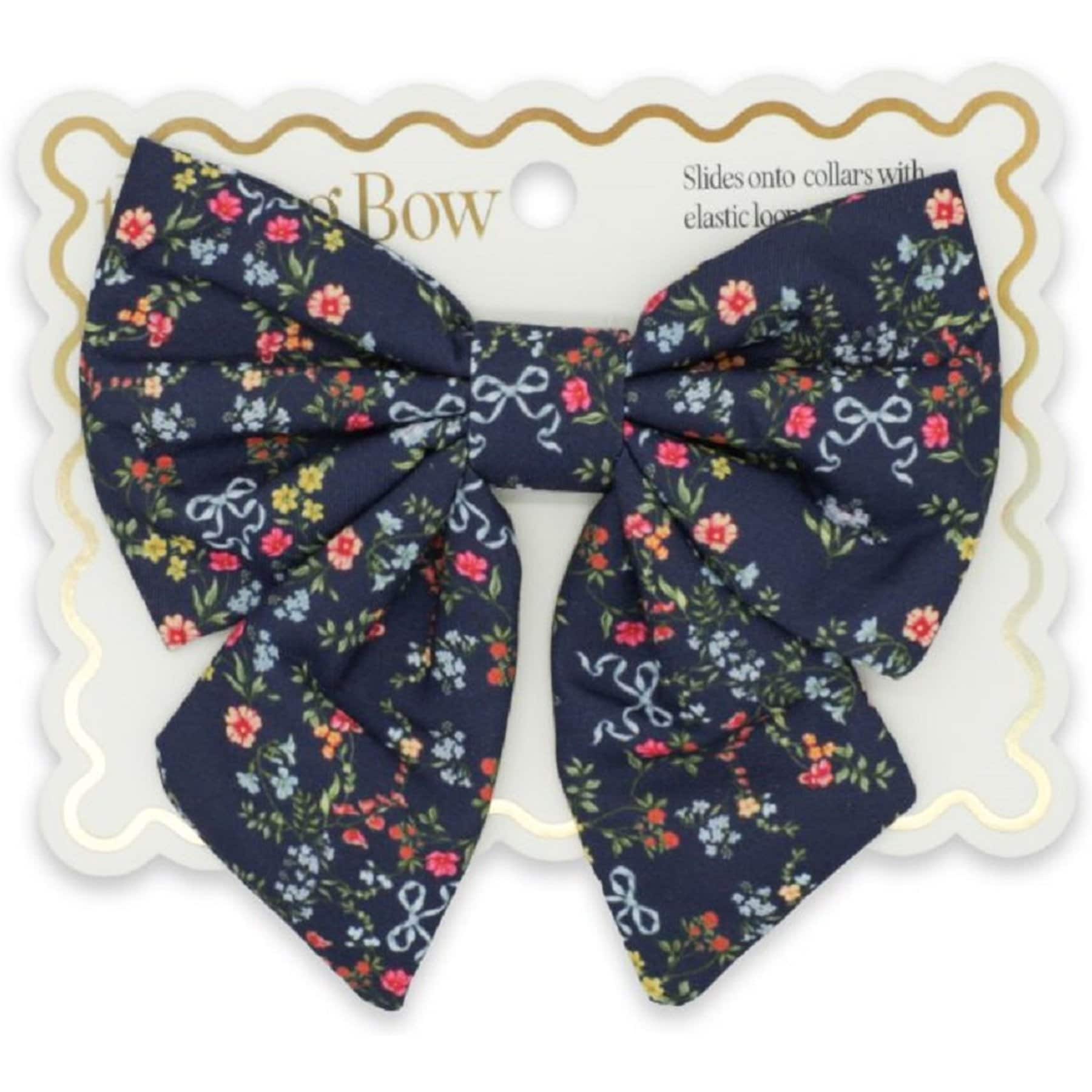 Simply Southern Dog Bow Tie with Ribbon Flower