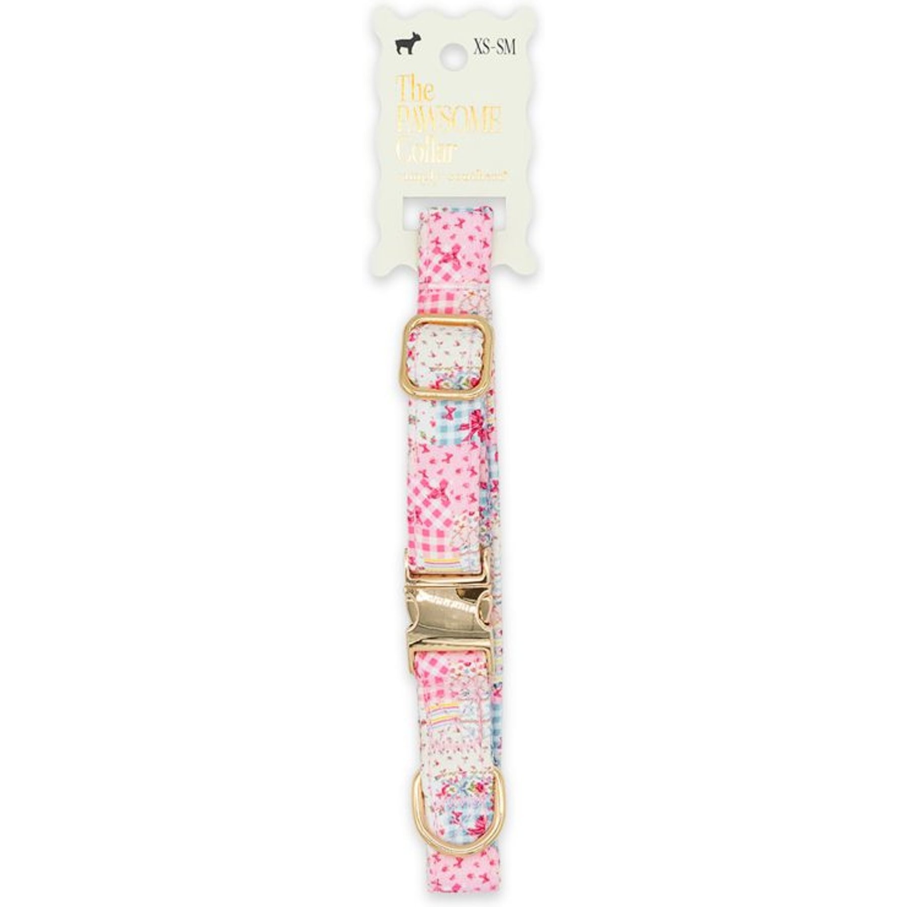 Simply Southern Dog Collar, Quilted Ribbon, Small: 16-in neck, 3/4-in width
