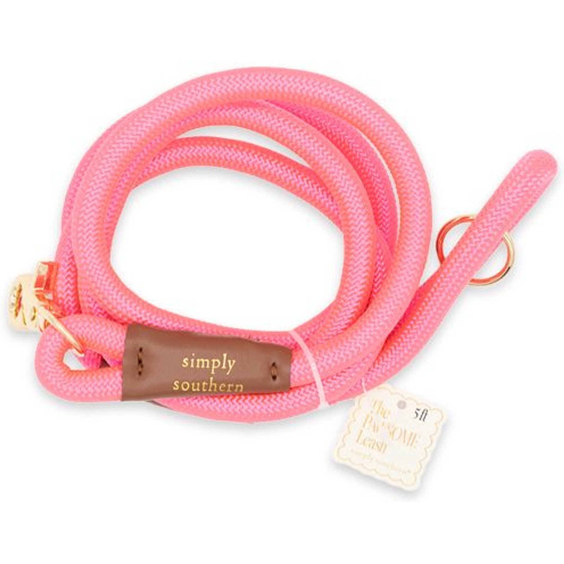 Simply Southern Standard Dog Leash, 5-ft, 1/2-in, Blue