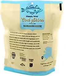 Simply Wild Cod Skins Dehydrated Dog Treats, 6.6-oz bag slide 2 of 3