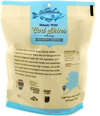 Show full view: Simply Wild Cod Skins Dehydrated Dog Treats, 6.6-oz bag slide 3 of 4