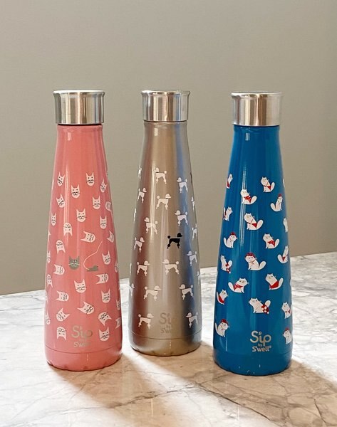 S'ip by S'well Kitty Pool Stainless Steel Water Bottle, 15-oz