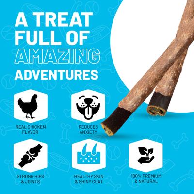 Show full view: Sitka Farms 12-inch Collagen Chicken Flavor Dog Natural Chew Treats, 3 count slide 4 of 10