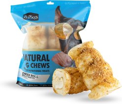 Sitka Farms 5-6" Beef Cheek Roll Bully Dusted Hard Chew Dog Treats, 4 Count