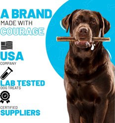 Sitka Farms 5-6" Beef Cheek Roll Bully Dusted Hard Chew Dog Treats, 4 Count slide 2 of 7