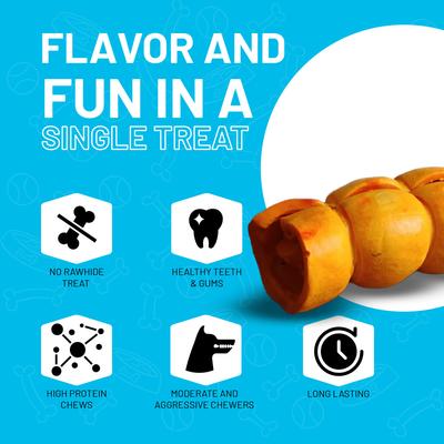 Show full view: Sitka Farms 5-6" Beef Cheek Roll Peanut Butter Flavored Hard Chew Dog Treats, 4 Count slide 9 of 10