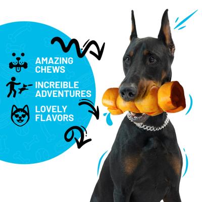 Show full view: Sitka Farms 5-6" Beef Cheek Roll Peanut Butter Flavored Hard Chew Dog Treats, 4 Count slide 3 of 10