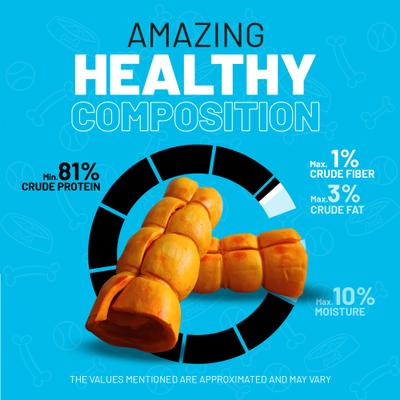 Show full view: Sitka Farms 5-6" Beef Cheek Roll Peanut Butter Flavored Hard Chew Dog Treats, 4 Count slide 5 of 10