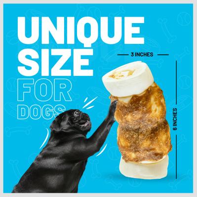 Show full view: Sitka Farms 5-6-in Cheek Roll Chicken Wrapped Dog Natural Chew Treat, 10 count slide 7 of 9