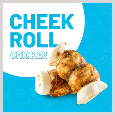 Show full view: Sitka Farms 5-6-in Cheek Roll Chicken Wrapped Dog Natural Chew Treat, 4 count slide 3 of 10