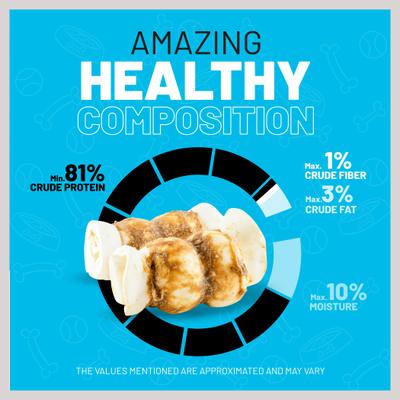 Show full view: Sitka Farms 5-6-in Cheek Roll Chicken Wrapped Dog Natural Chew Treat, 4 count slide 9 of 10