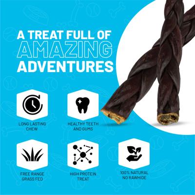 Show full view: Sitka Farms 6-inch Collagen Braid Dog Natural Chew Treats, 6 count slide 4 of 9
