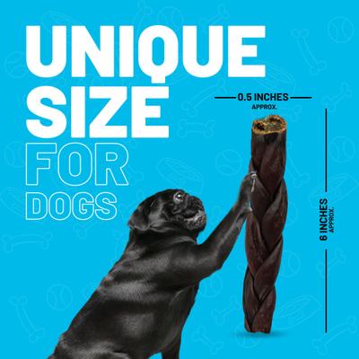 Show full view: Sitka Farms 6-inch Collagen Braid Dog Natural Chew Treats, 6 count slide 7 of 9