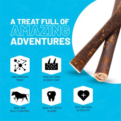 Show full view: Sitka Farms 6-inch Collagen Bully Dusted Dog Natural Chew Treats, 6 count slide 4 of 10