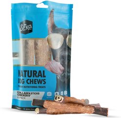 Sitka Farms 6-inch Collagen Chicken Flavor Dog Natural Chew Treats, 6 count