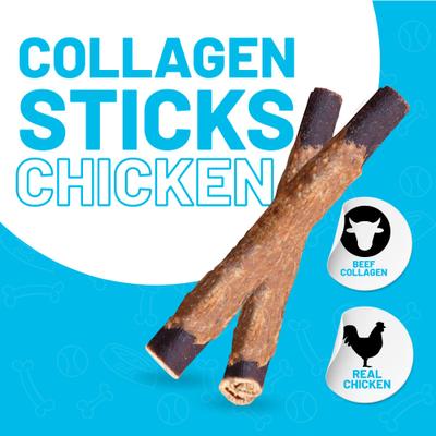 Show full view: Sitka Farms 6-inch Collagen Chicken Flavor Dog Natural Chew Treats, 6 count slide 3 of 9
