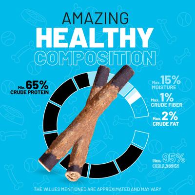 Show full view: Sitka Farms 6-inch Collagen Chicken Flavor Dog Natural Chew Treats, 6 count slide 8 of 9