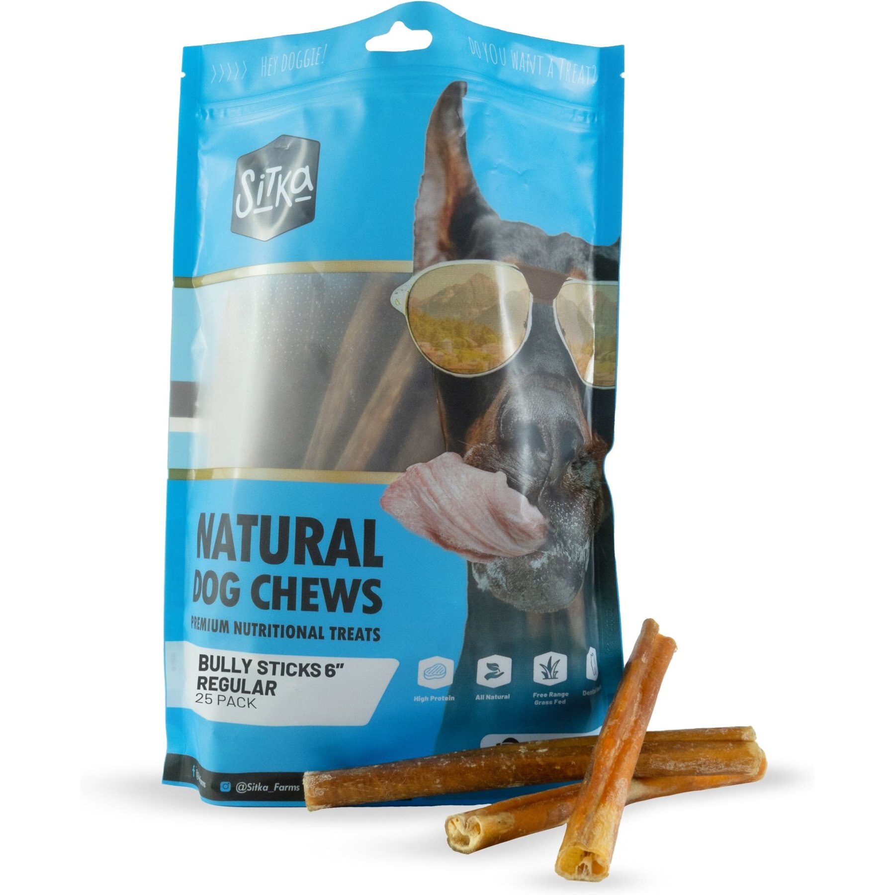 Sitka Farms 6-in Dog Bully Sticks Treat, 20 count