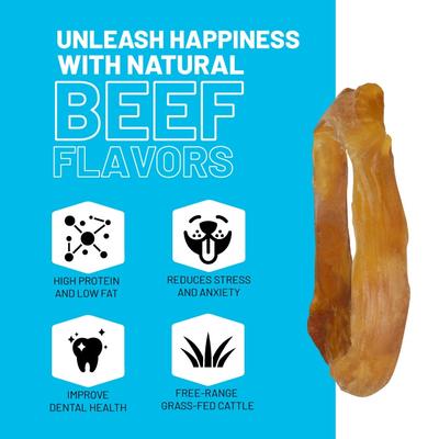 Show full view: Sitka Farms All-Natural Beef Tendon Rings Hard Chew Dog Treats, 5 Count slide 6 of 9