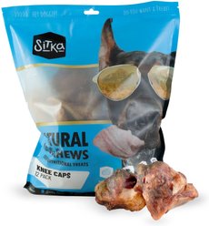 Sitka Farms Beef Knee Caps Dog Bones, Large, 12 count