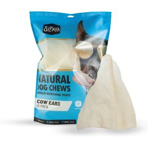 Sitka Farms Cow Ears Dog Natural Chew Treat, Jumbo, 12 count