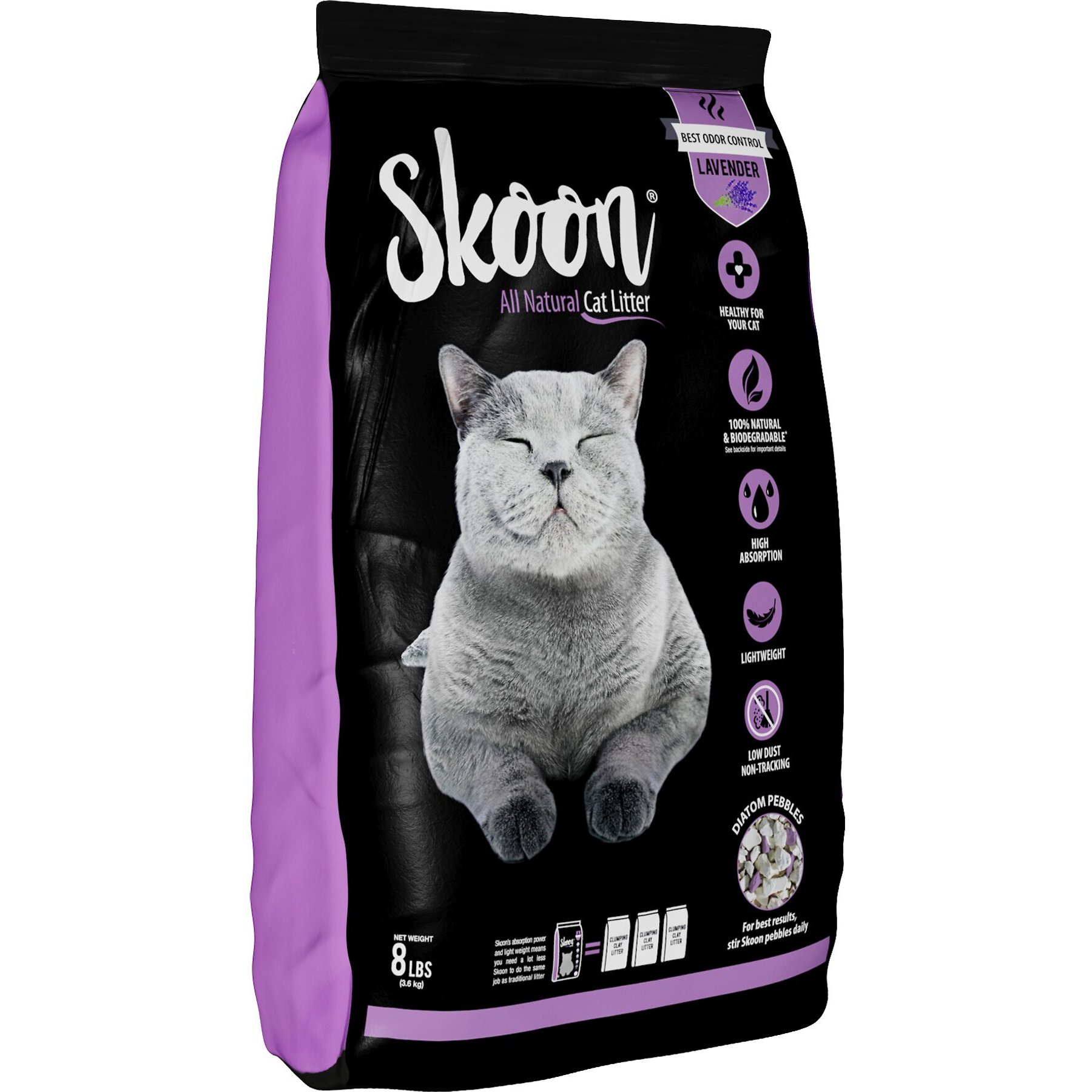 Skoon Diatomite Cat Litter SKOON All Natural Lavender Scented Non