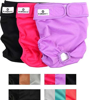 Show full view: Skout's Honor Laundry Booster Stain & Odor Removal Additive + Pet Parents Washable Male & Female Dog Diapers, Princess, Large: 19 to 27-in waist, 3 count slide 5 of 8