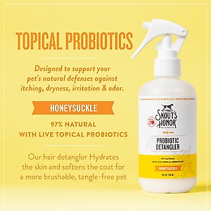Skout's Honor Probiotic Honeysuckle Daily Use Pet Detangler, 8-fl oz bottle