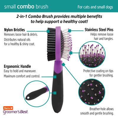Show full view: Skout's Honor Probiotic Honeysuckle Daily Use Pet Detangler + Hartz Groomer's Best Combo Brush for Dogs & Cats slide 8 of 9