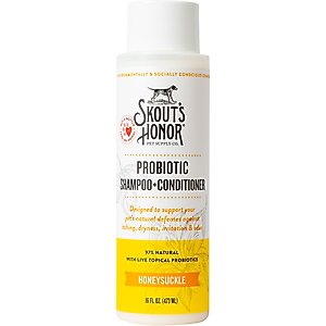 Skout's Honor Probiotic Honeysuckle Pet Shampoo & Conditioner, 16-fl oz bottle
