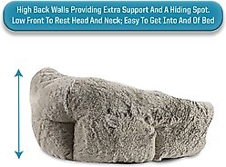 Sleepy Pet Quilted Slumber Bolster Cat & Dog Bed, Cream slide 2 of 7