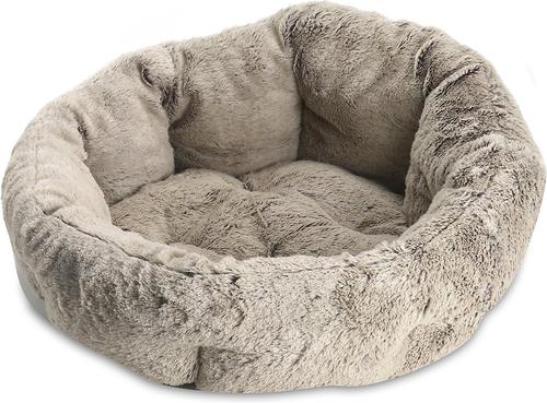 Show full view: Sleepy Pet Quilted Slumber Bolster Cat & Dog Bed, Cream slide 4 of 9