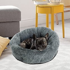 Sleepy Pet Quilted Slumber Bolster Cat & Dog Bed, Gray