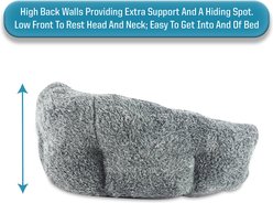 Sleepy Pet Quilted Slumber Bolster Cat & Dog Bed, Gray slide 2 of 8