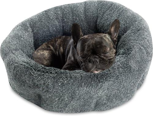 Show full view: Sleepy Pet Quilted Slumber Bolster Cat & Dog Bed, Gray slide 3 of 10