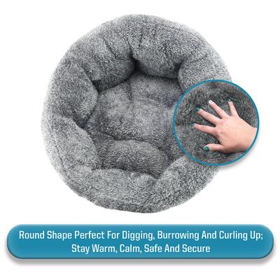 Show full view: Sleepy Pet Quilted Slumber Bolster Cat & Dog Bed, Gray slide 6 of 10