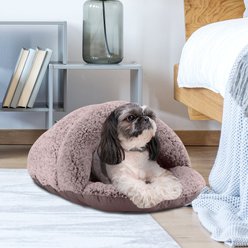 Sleepy Pet Slipper Covered Cat & Dog Bed, Blush, Small