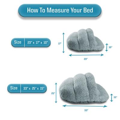 Show full view: Sleepy Pet Slipper Covered Cat & Dog Bed, Mineral, Medium slide 4 of 8